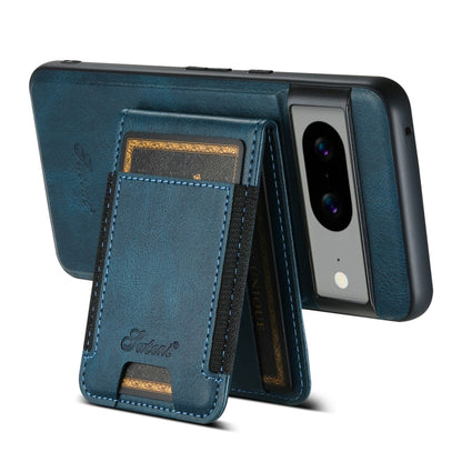 For Google Pixel 7a Suteni H17 Oil Eax Leather Detachable Wallet Phone Case(Blue) - Google Cases by Suteni | Online Shopping UK | buy2fix