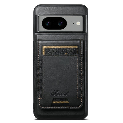 For Google Pixel 6 Pro Suteni H17 Oil Eax Leather Detachable Wallet Phone Case(Black) - Google Cases by Suteni | Online Shopping UK | buy2fix