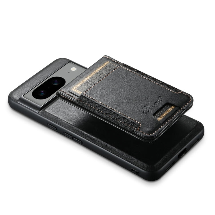 For Google Pixel 6 Pro Suteni H17 Oil Eax Leather Detachable Wallet Phone Case(Black) - Google Cases by Suteni | Online Shopping UK | buy2fix