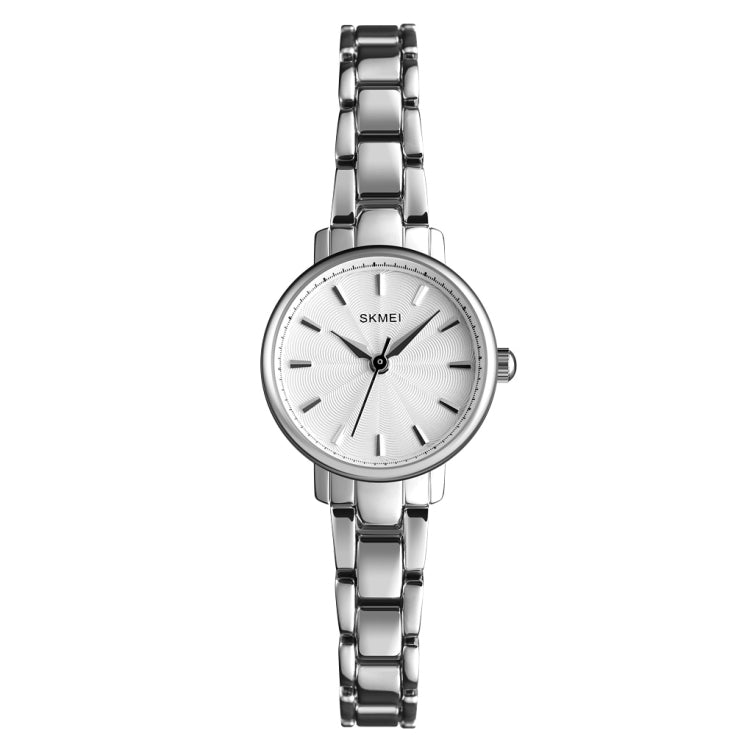 Skmei 1410 Lady Quartz Watch European and American Fashion Watch Business Leisure Steel Belt Lady Watch(Silver) - Alloy Watches by SKMEI | Online Shopping UK | buy2fix