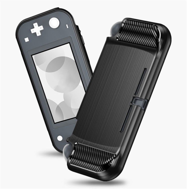 Brushed Texture Carbon Fiber TPU Case For Nintendo Switch Lite(Black) - Cases by buy2fix | Online Shopping UK | buy2fix