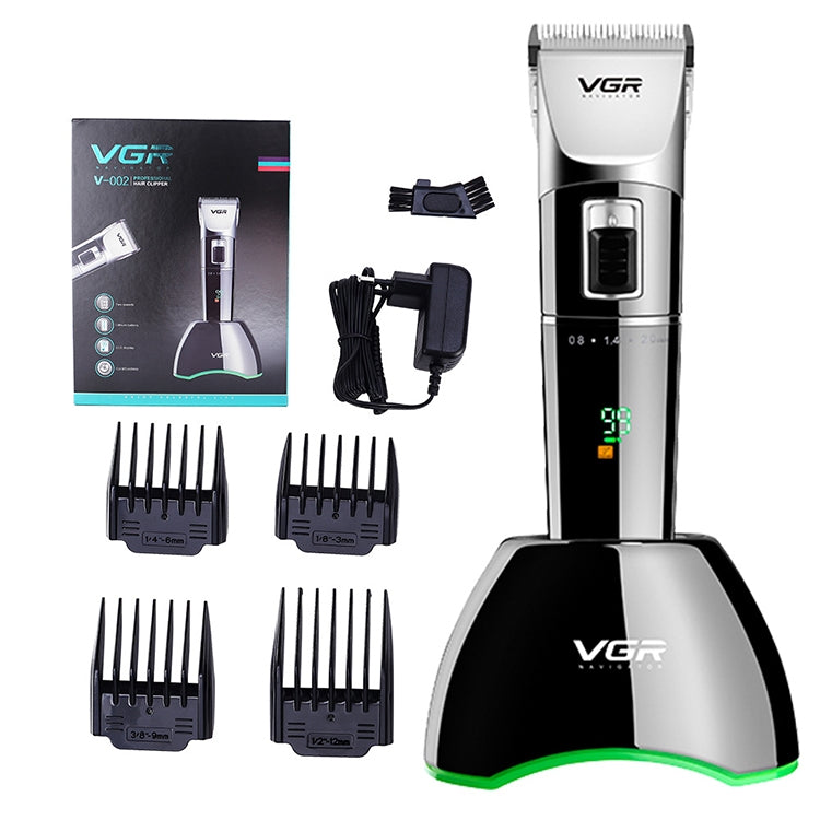 VGR V-002 12W Electric Hair Clipper with LED Display, Plug Type: EU Plug - Hair Trimmer by VGR | Online Shopping UK | buy2fix