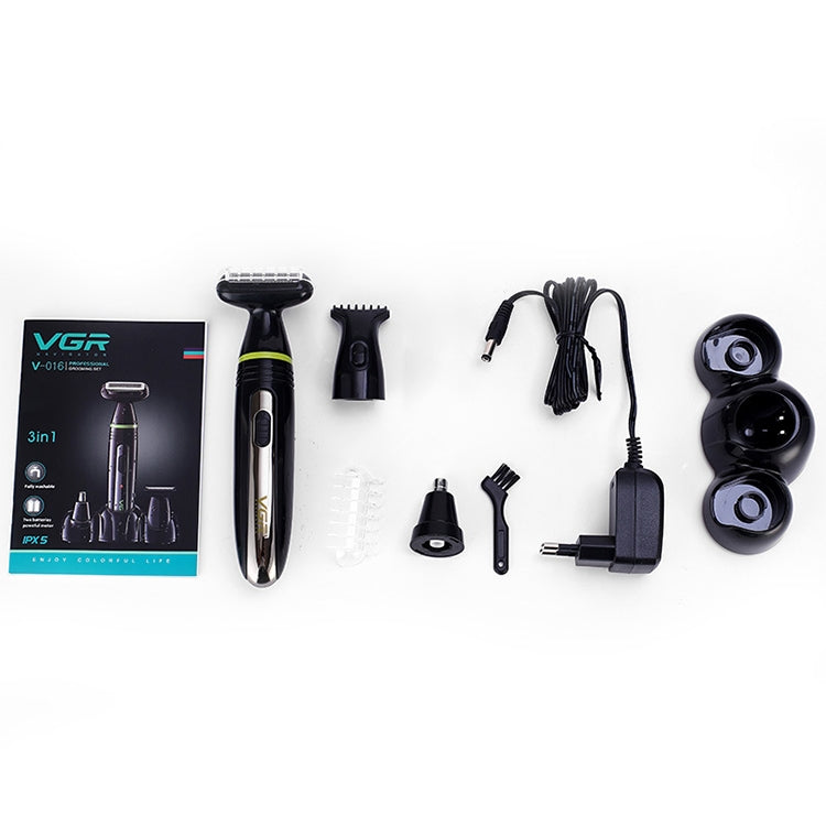 VGR V-016 5W 3 in 1 Men Grooming Suit, Plug Type: EU Plug - Hair Trimmer by VGR | Online Shopping UK | buy2fix