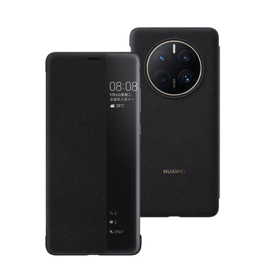 For HUAWEI Mate 50 / 50E Original HUAWEI Window View Smart Phone Case(Black) - Huawei Cases by Huawei | Online Shopping UK | buy2fix