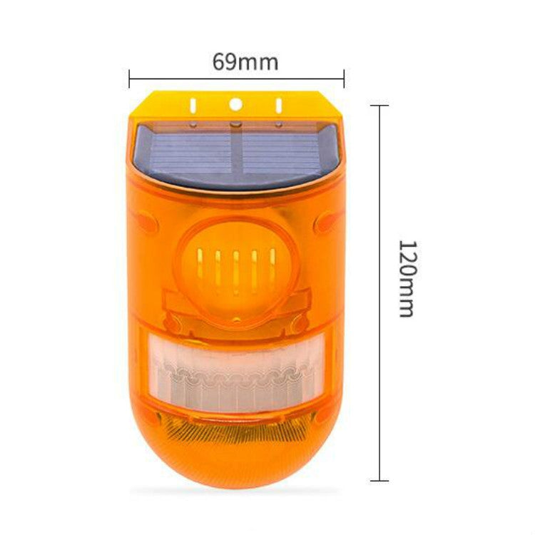 129dB Solar Alarm Light Human Body Induction Alarm Farm Anti-theft Drive Object Sound and Light Alarm Light, Style:N911E English - Security by buy2fix | Online Shopping UK | buy2fix