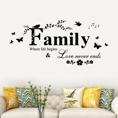 Family English Letter Creative Living Room Porch Decoration Background Wall Stickers - Home & Garden by buy2fix | Online Shopping UK | buy2fix