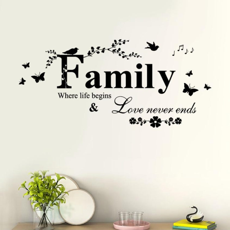 Family English Letter Creative Living Room Porch Decoration Background Wall Stickers - Home & Garden by buy2fix | Online Shopping UK | buy2fix