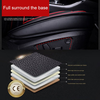 Universal PU Leather Car Seat Cover Beige Deluxe - Seat Accessories by buy2fix | Online Shopping UK | buy2fix