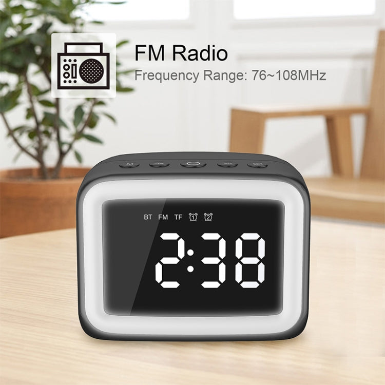 AEC BT-511 Mini LED HD Mirror Bluetooth Speaker, Support 32GB TF Card & 3.5mm AUX & Dual Alarm Clock & Real-time Temperature & Hands-free Calling(Red) - Mini Speaker by AEC | Online Shopping UK | buy2fix