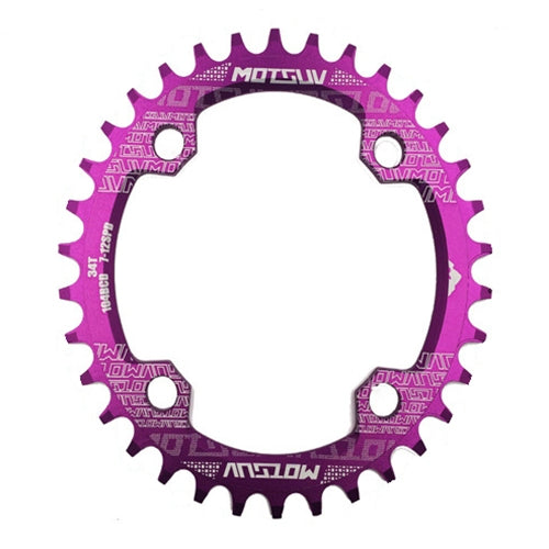 MOTSUV Narrow Wide Chainring MTB  Bicycle 104BCD Tooth Plate Parts(Purple) - Outdoor & Sports by MOTSUV | Online Shopping UK | buy2fix