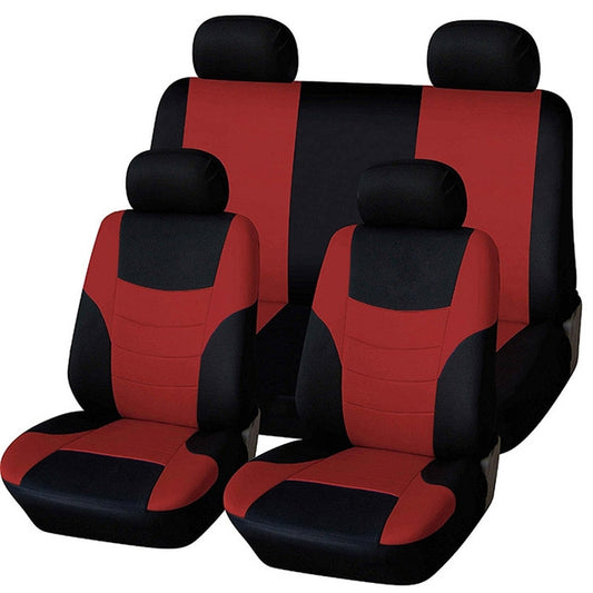 Universal Car Seat Cover Personality Stitching Automotive Chairs Protective Sleeve Cloth Automobile Seats Covers(red) - Seat Accessories by buy2fix | Online Shopping UK | buy2fix