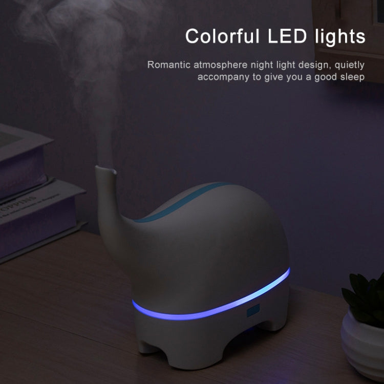 Mini Elephant Style 2.4MHz Ultrasound Household Air Purification USB Charging LED Light Humidifying Aromatherapy Purifier, Size:165x77.4x155 mm(Pink) - Home & Garden by buy2fix | Online Shopping UK | buy2fix