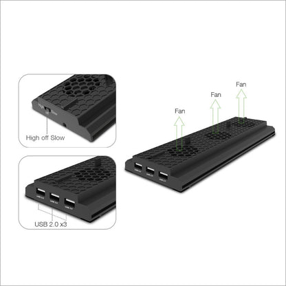 DOBE TYX-1768 Heat Dissipate Vertical Stand Base Cooling Dock Cooling Fan Bracket for Xbox One X Game Console - Holder by DOBE | Online Shopping UK | buy2fix