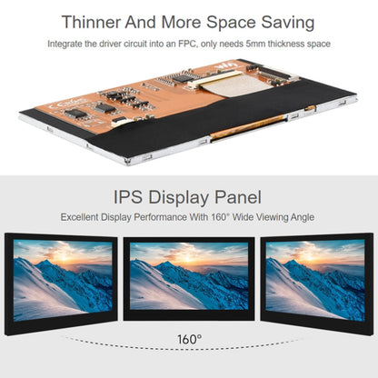 Waveshare 4.3 Inch DSI Display 800×480 Pixel IPS Display Panel, Style:Touch Display - LCD & LED Display Module by Waveshare | Online Shopping UK | buy2fix