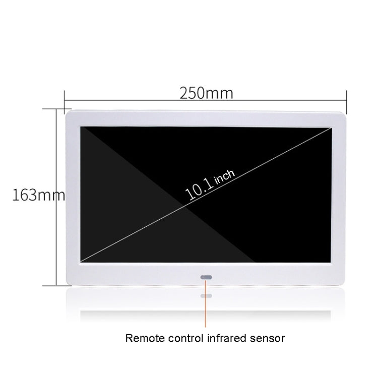 DPF-106 10.1 inch Digital Photo Frame LED Video Advertising Machine, Plug:US Plug(White) - Consumer Electronics by buy2fix | Online Shopping UK | buy2fix