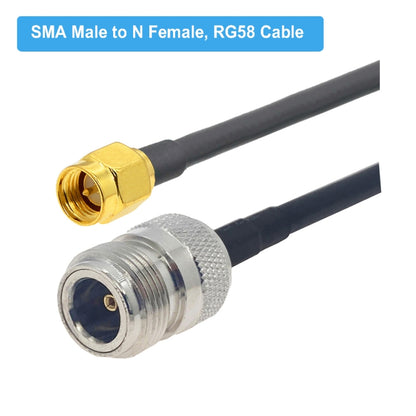 SMA Male to N Female RG58 Coaxial Adapter Cable, Cable Length:0.5m -  by buy2fix | Online Shopping UK | buy2fix