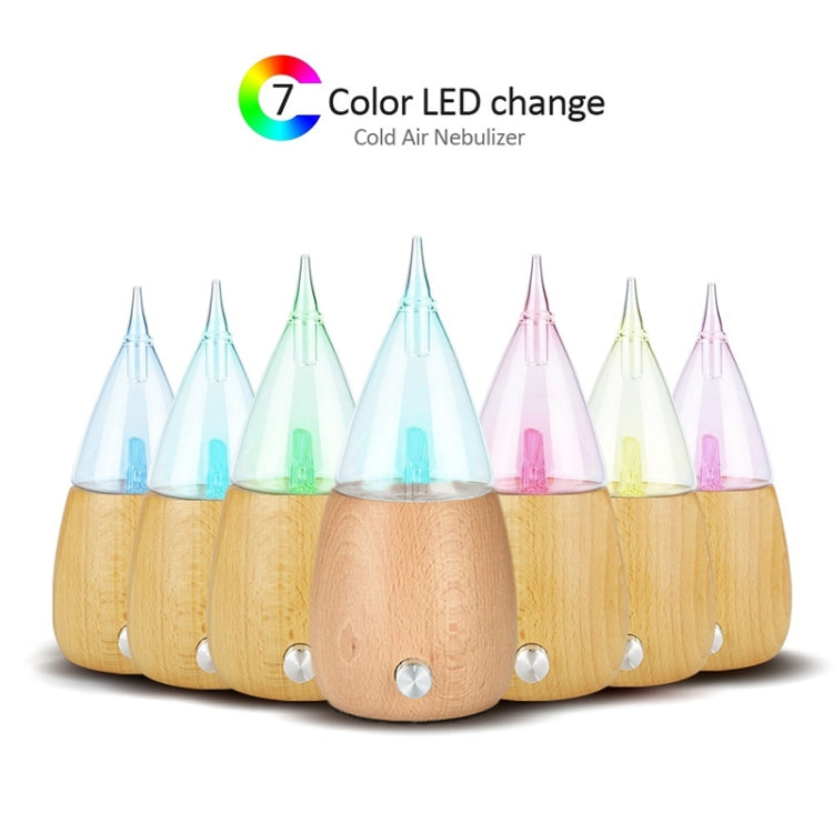 Waterless Diffuser Essential Oil Spray Wood Glass Aromatherapy Air Humidifier, Plug Type:AU Plug(Light Wood Grain) - Home & Garden by buy2fix | Online Shopping UK | buy2fix