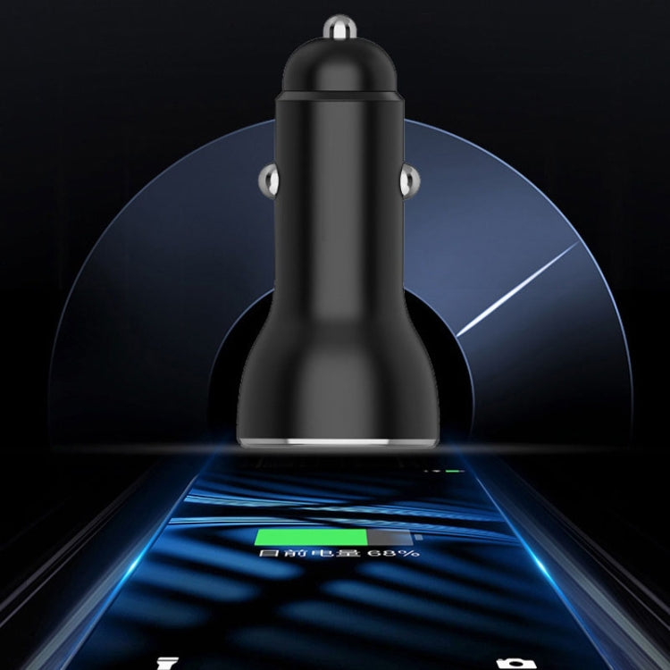 QIAKEY QK505 Dual Ports Fast Charge Car Charger(Black) - Car Charger by QIAKEY | Online Shopping UK | buy2fix