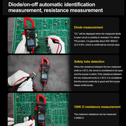 UNI-T  UT200A+ 400A Digital Clamp Multimeter AC/DC Voltage Detector Frequency Resistance Tester - Consumer Electronics by UNI-T | Online Shopping UK | buy2fix