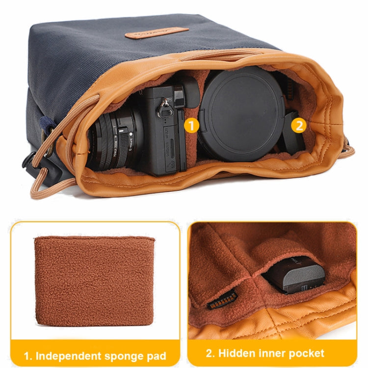 S.C.COTTON Camera Lens Protection Bag Liner Bag Waterproof Camera Storage Bag, Size: M(Gray) - Soft Bag by S.C.COTTON | Online Shopping UK | buy2fix