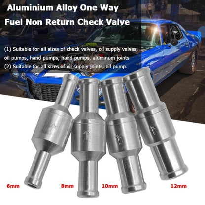 Car Aluminum Alloy Gasoline Fuel Check Valve, Size:M8(Silver) - In Car by buy2fix | Online Shopping UK | buy2fix