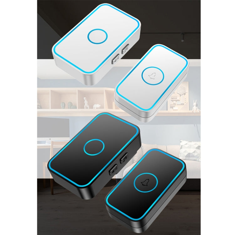 CACAZI A78 Long-Distance Wireless Doorbell Intelligent Remote Control Electronic Doorbell, Style:UK Plug(Bright White) - Wireless Doorbell by CACAZI | Online Shopping UK | buy2fix