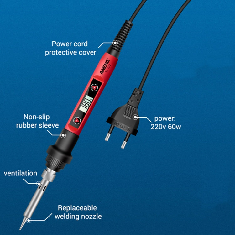 ANENG 60W Adjustable Temperature Electric Soldering Iron Welding Tool, EU Plug(SL102) - Electric Soldering Iron by ANENG | Online Shopping UK | buy2fix