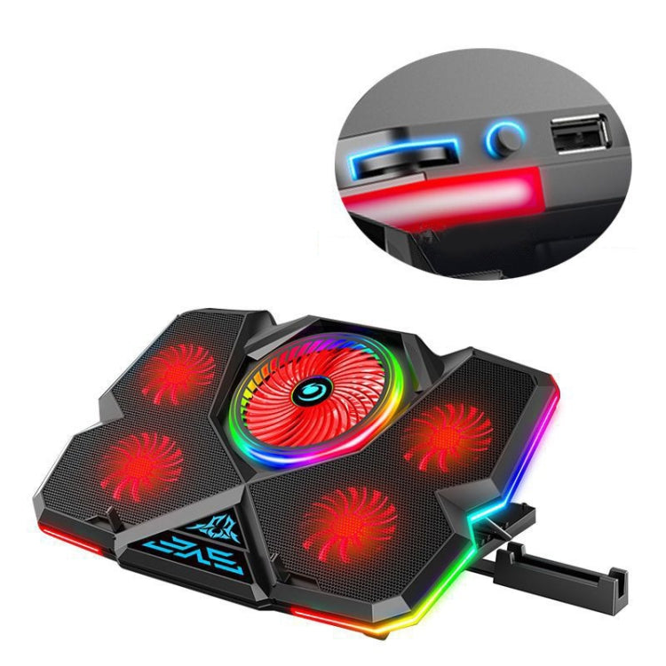 CoolCold 5V Speed Control Version Gaming Laptop Cooler Notebook Stand,Spec: Red Symphony - Cooling Pads by CoolCold | Online Shopping UK | buy2fix