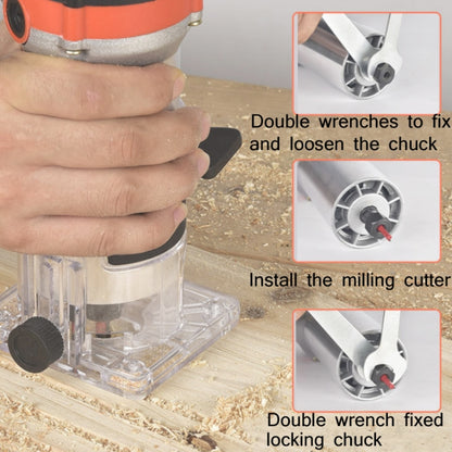 Woodworking Trimming Machine Multifunctional Electric Wood Milling Slotting Machine Engraving Tools US Plug, Material:600W Plastic Body - Others by buy2fix | Online Shopping UK | buy2fix
