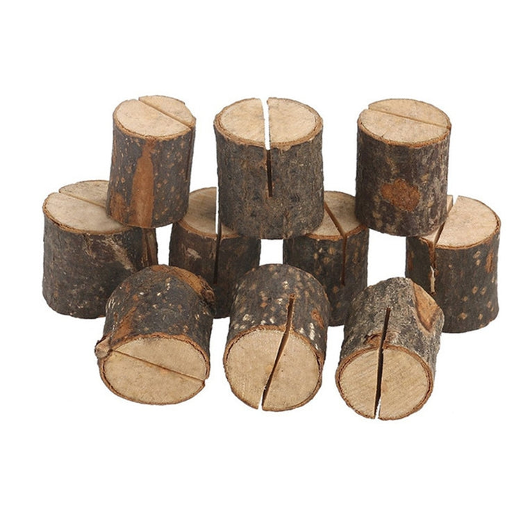 10 PCS Log Stump Note Holder Photo Clip Creative Home DIY Decorative Ornaments Shooting Props - Camera Accessories by buy2fix | Online Shopping UK | buy2fix
