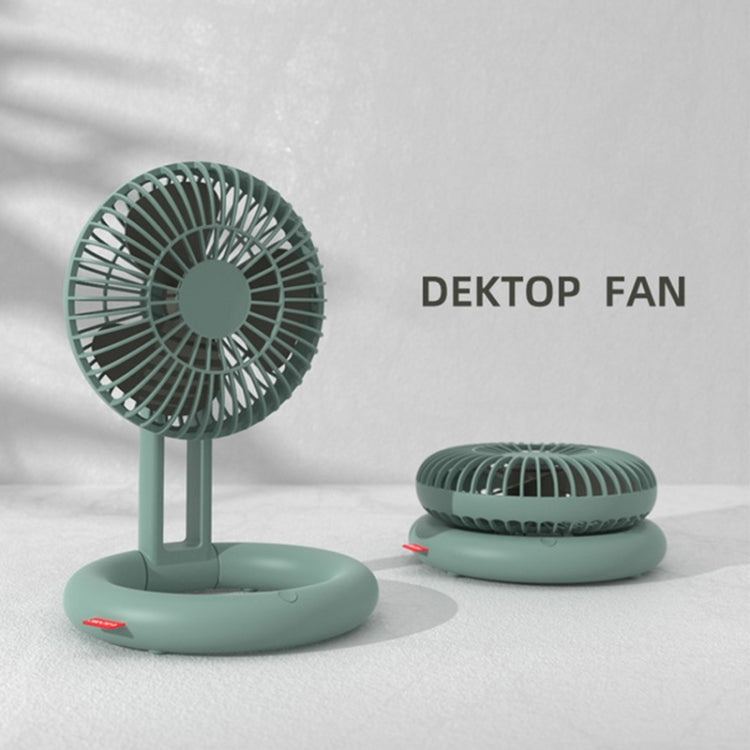 Desktop Folding Fan USB Charging Circulation Fan Mini Handheld Portable Laying Fan(Green) - Consumer Electronics by buy2fix | Online Shopping UK | buy2fix