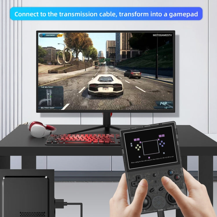 ANBERNIC RG353VS 3.5 Inch Wireless Game Box Linux Single OS Handheld Game Console 128G 25000 Games(Transparent Black) - Pocket Console by ANBERNIC | Online Shopping UK | buy2fix