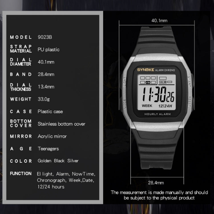 SYNOKE 9023B Multifunctional Sports Shockproof & Waterproof Electronic Watch(Silver) - LED Digital Watches by SYNOKE | Online Shopping UK | buy2fix