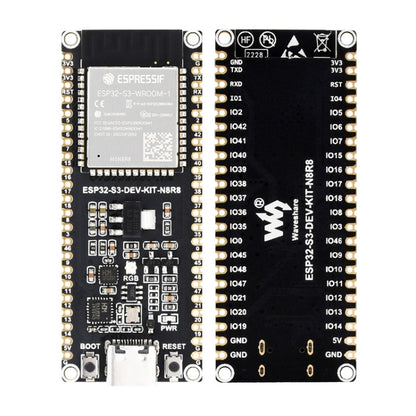 Waveshare ESP32-S3 Microcontroller 2.4GHz Wi-Fi Development Board ESP32-S3-WROOM-1-N8R8 Module Standard Ver. With Pinheader - Arduino Nucleo Accessories by Waveshare | Online Shopping UK | buy2fix