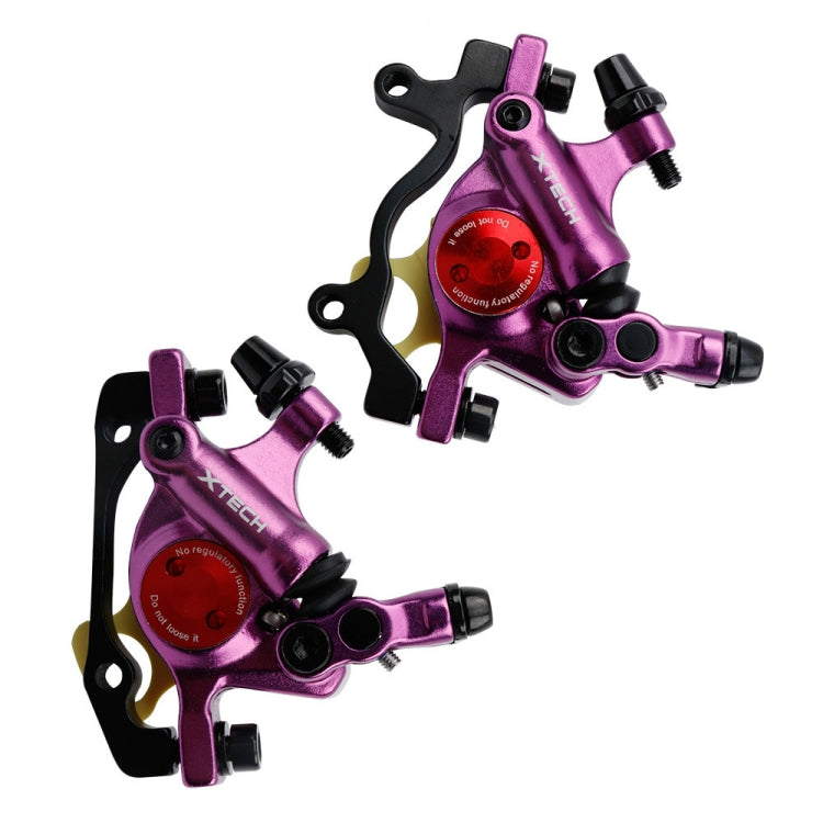 ZOOM HB100 Mountain Bike Hydraulic Brake Caliper Folding Bike Cable Pull Hydraulic Disc Brake Caliper, Style:Front and Rear(Purple) - Outdoor & Sports by Zoom | Online Shopping UK | buy2fix