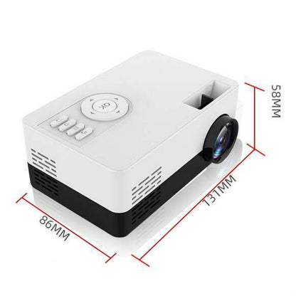 S261/J16 Home Mini HD 1080P Portable LED Projector, Support TF Card / AV / U Disk, Plug Specification:EU Plug(Yellow White) - Consumer Electronics by buy2fix | Online Shopping UK | buy2fix