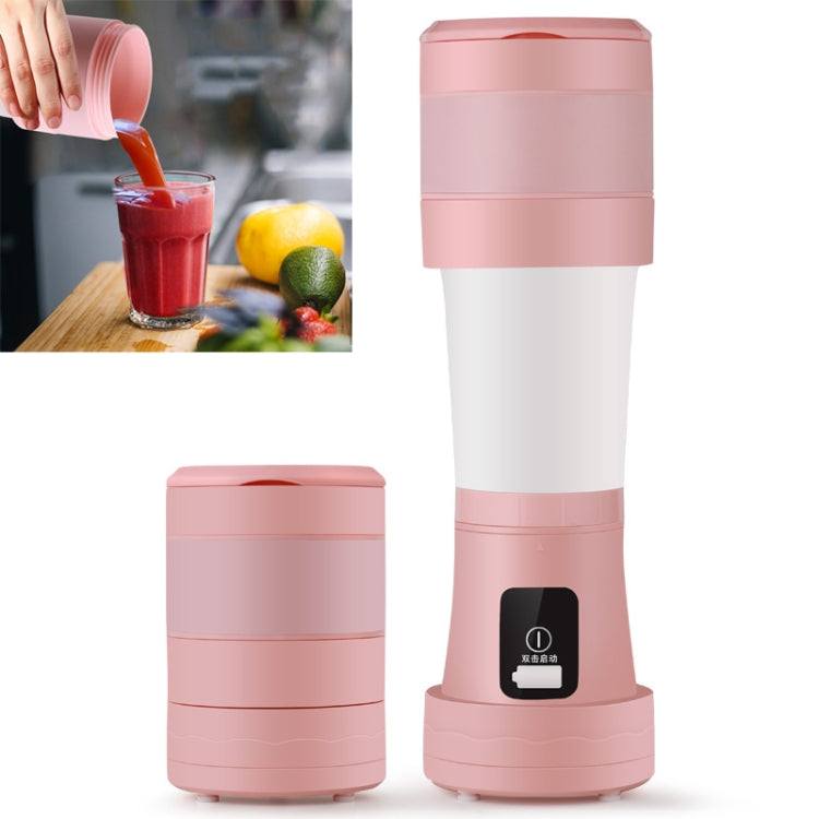 Folding Mini Juicer Household Multifunctional Portable Telescopic USB Charging Juicer Cup(Pink) - Home & Garden by buy2fix | Online Shopping UK | buy2fix