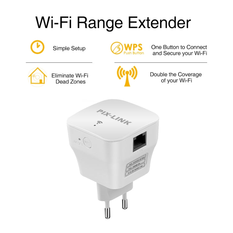 PIXLINK WR12 300Mbps WIFI Signal Amplification Enhanced Repeater, Plug Type:US Plug -  by PIXLINK | Online Shopping UK | buy2fix