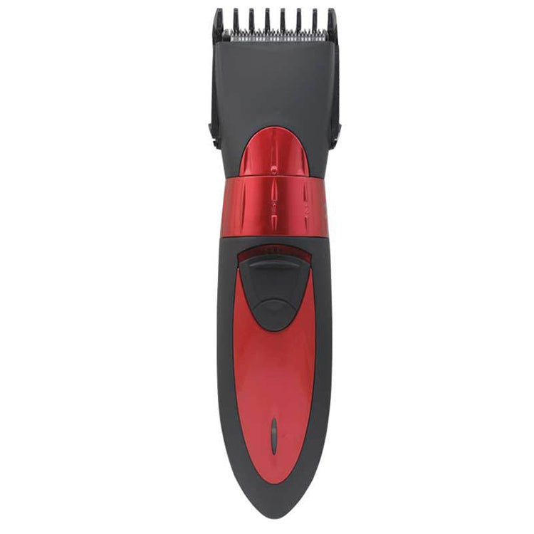 Waterproof Electric Hair Clipper Rechargeable Hair Trimmer Hair Cutting Machine Haircut Beard Trimer, EU Plug(Red) - Hair Trimmer by buy2fix | Online Shopping UK | buy2fix