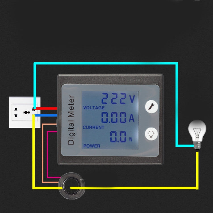 peacefair PZEM-011 AC Digital Display Multi-function Voltage and Current Meter Electrician Instrument, Specification:Host + Closed CT - Current & Voltage Tester by peacefair | Online Shopping UK | buy2fix