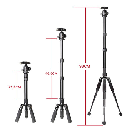 Xiletu FM5S-MINI 5-Section Folding Legs Mini Desktop Tripod Mount(Titanium) - Camera Accessories by Xiletu | Online Shopping UK | buy2fix