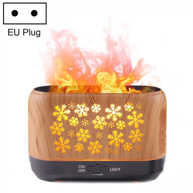 Desktop 3D Simulation Flame Incense Smoked Machine Humidifier, Colour:Light Wood Grain(EU Plug) - Home & Garden by buy2fix | Online Shopping UK | buy2fix