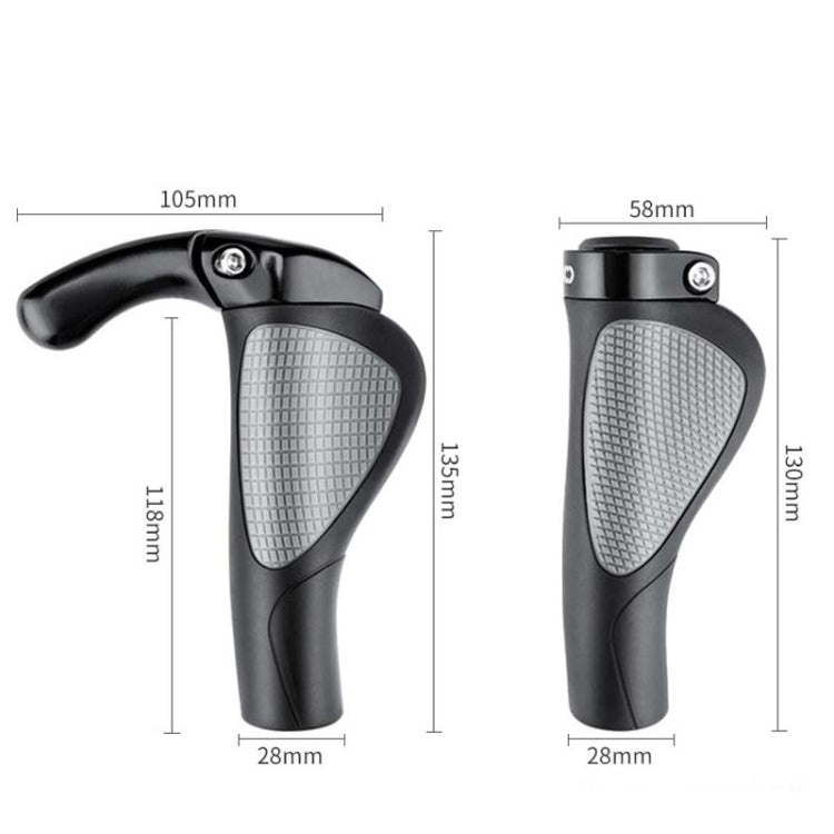 1 Pair CXWXC Bicycle Handlebar Cover Mountain Bike Bullhorn Rubber Handlebar Cover Riding Accessories, Style:HL-G311-1A - Bicycle Grips by CXWXC | Online Shopping UK | buy2fix