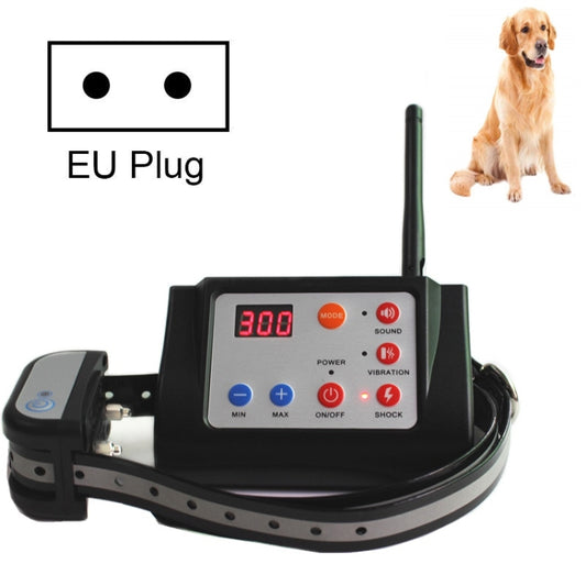 2 In 1 Smart Wireless Waterproof Fence Remote Dog Trainer with Collar, Style:580G(EU Plug) - Training Aids by buy2fix | Online Shopping UK | buy2fix