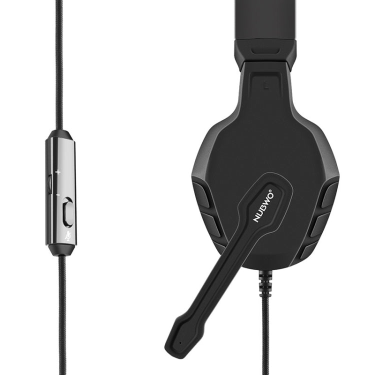 NUBWO U3 Computer Head-Mounted Gaming Subwoofer Headphone, Cable Length:1.6m(Black) - Computer & Networking by NUBWO | Online Shopping UK | buy2fix