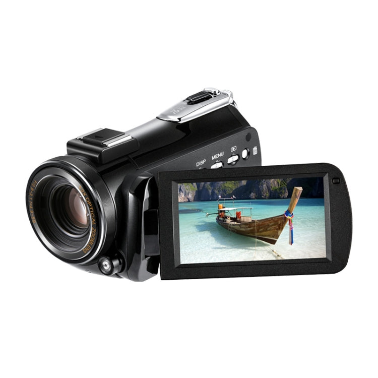 ORDRO AC5 4K HD Night Vision WiFi 12X Optical Zoom Digital Video DV Camera Camcorder, Style:Standard+  Microphone + Fill Light(Black) - Consumer Electronics by ORDRO | Online Shopping UK | buy2fix