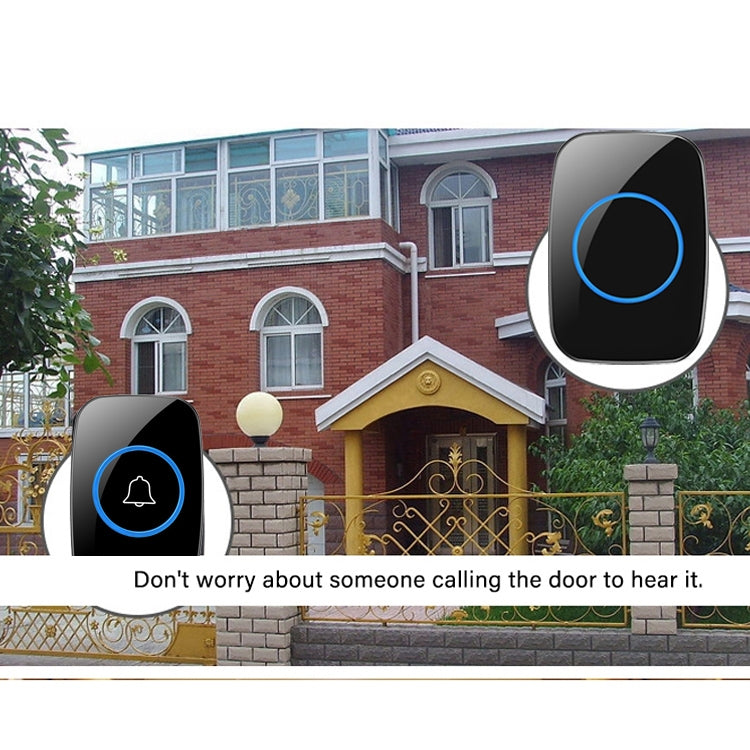 CACAZI A10 300m Long Range No Battery Waterproof LED Light Smart Wireless Doorbell - Security by CACAZI | Online Shopping UK | buy2fix