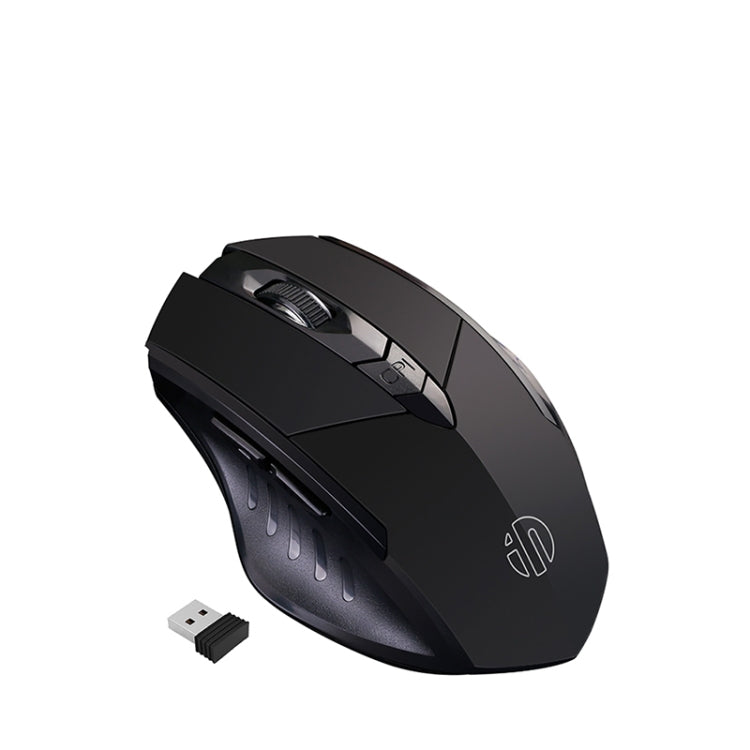 Inphic PM6 6 Keys 1000/1200/1600 DPI Home Gaming Wireless Mechanical Mouse, Colour: Black Wireless Charging Silent Version - Wireless Mice by Inphic | Online Shopping UK | buy2fix