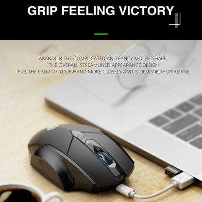 Inphic PM6 6 Keys 1000/1200/1600 DPI Home Gaming Wireless Mechanical Mouse, Colour: Black Wireless Charging Silent Version - Computer & Networking by Inphic | Online Shopping UK | buy2fix