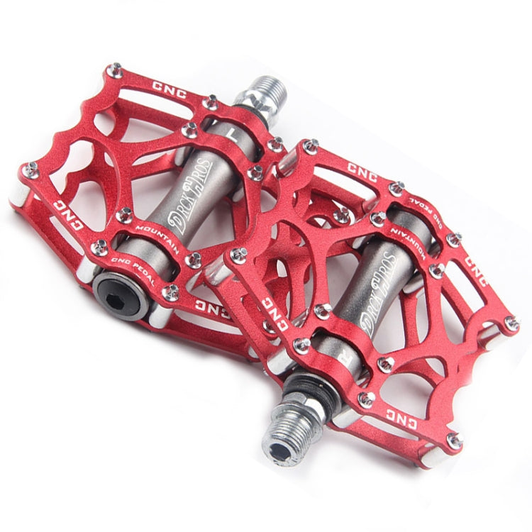 Bicycle Pedal Mountain Bike Aluminum Alloy Palin Pedal Non-Slip Bearing Pedal(901-2 Red) - Outdoor & Sports by buy2fix | Online Shopping UK | buy2fix